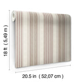 Escot Red by NuWallpaper Waverly Vintage Red and Brown Stripe Transitional Peel and Stick Wallpaper for Dining Rooms and Hallways - WVS6476