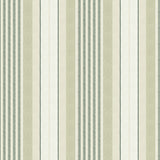 Escot Green Peel and Stick Wallpaper by NuWallpaper featuring a vintage-inspired green and white stripe pattern - WVS6478