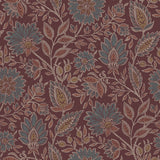 Indira Aster Maroon Peel and Stick Wallpaper by NuWallpaper - WVS6479