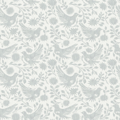 Winged Serenade Blue Peel and Stick Wallpaper by NuWallpaper - WVS6482