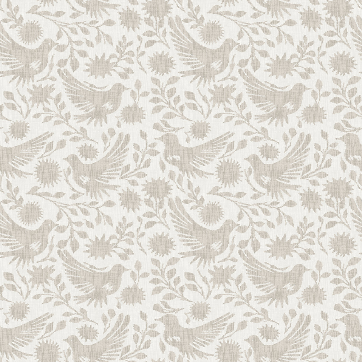 Winged Serenade Taupe Peel and Stick Wallpaper by NuWallpaper - WVS6483