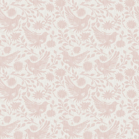 Winged Serenade Pink Peel and Stick Wallpaper by NuWallpaper - WVS6484