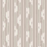 Ojai Taupe Ikat-Inspired Stripe Peel and Stick Wallpaper by NuWallpaper - WVS6487