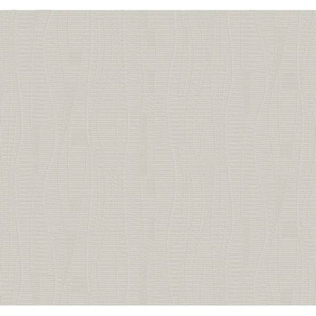 Amir Grey embossed wallpaper sample with curving crosshatch texture on a soft grey background.