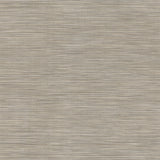 Lorn Stone Faux Grasscloth Wallpaper by Warner in grey-taupe tones with stitched horizontal texture