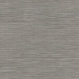 Lorn Taupe Faux Grasscloth Wallpaper sample showing horizontal stitched stripes in taupe.