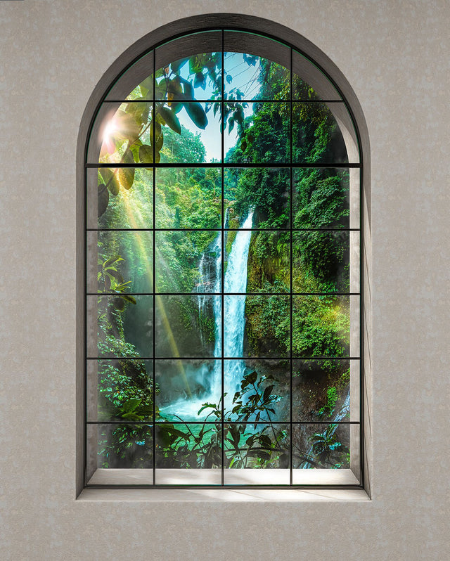 Rainforest Scenic Window Tropical Wall Mural - Komar X4-1024
