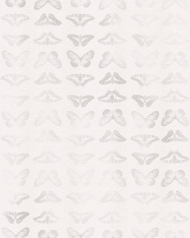 Mur de Papillons Grey Non Woven Wall Mural with Whimsical Butterfly Pattern - Komar X4-1076