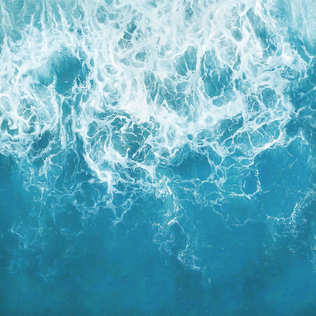 The Shore Blue Wall Mural with Scenic Ocean Graphic - Komar X5-1089