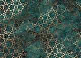 Starlight Turquoise Geometric Modern Wall Mural - Komar X7-1004