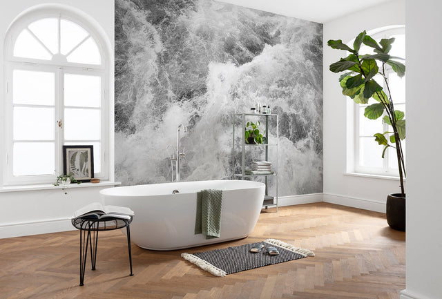 Wildest Water Black & White Ocean Non Woven Wall Mural - Komar X7-1077