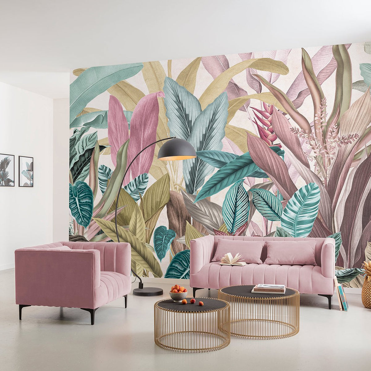 Mathilda Multicolor Tropical Leaves Non-Woven Wall Mural - Komar X7-10 ...