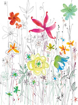 Joli Multicolor Wall Mural with Abstract Floral Pattern- Komar XXL2-022