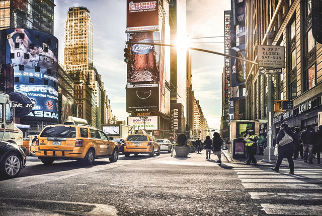 Times Square Multicolor Scenic Wall Mural with Skylines & Cityscapes Pattern - Komar XXL4-008