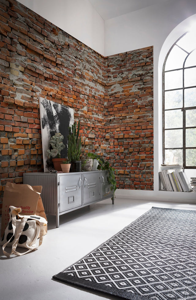 Bricklane Neutral Faux Brick Non Woven Wall Mural - Komar XXL4-025