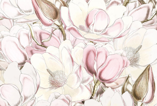 Petals Pink Flower Graphics Non-Woven Wall Mural - Komar XXL4-1031