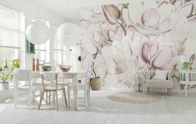 Petals Pink Flower Graphics Non-Woven Wall Mural - Komar XXL4-1031