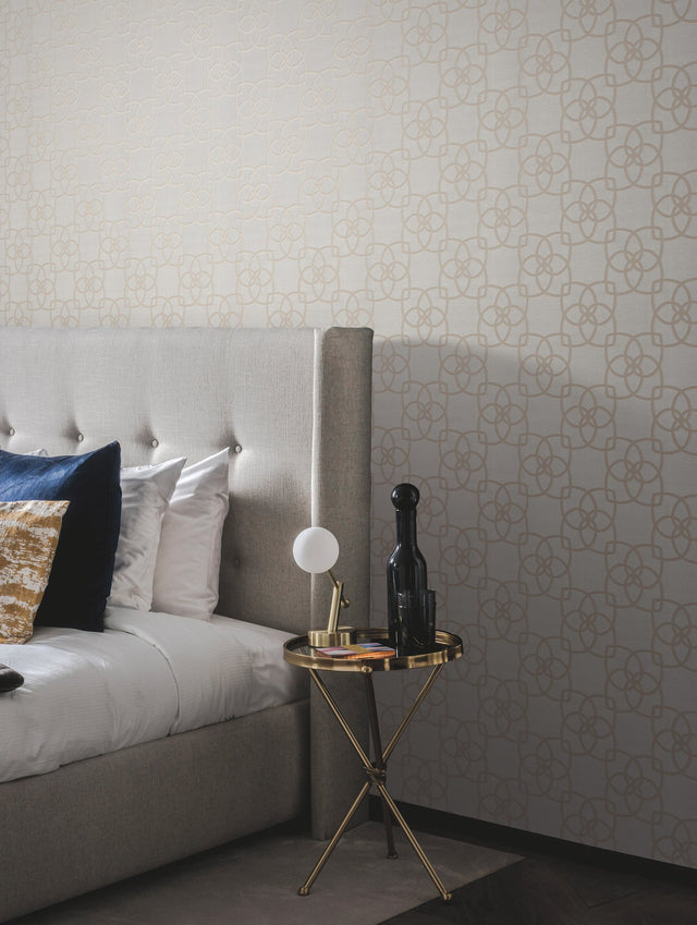 Serendipity Light Grey & Light Brown Geometric Non Woven Unpasted Wallpaper - York Y6200203