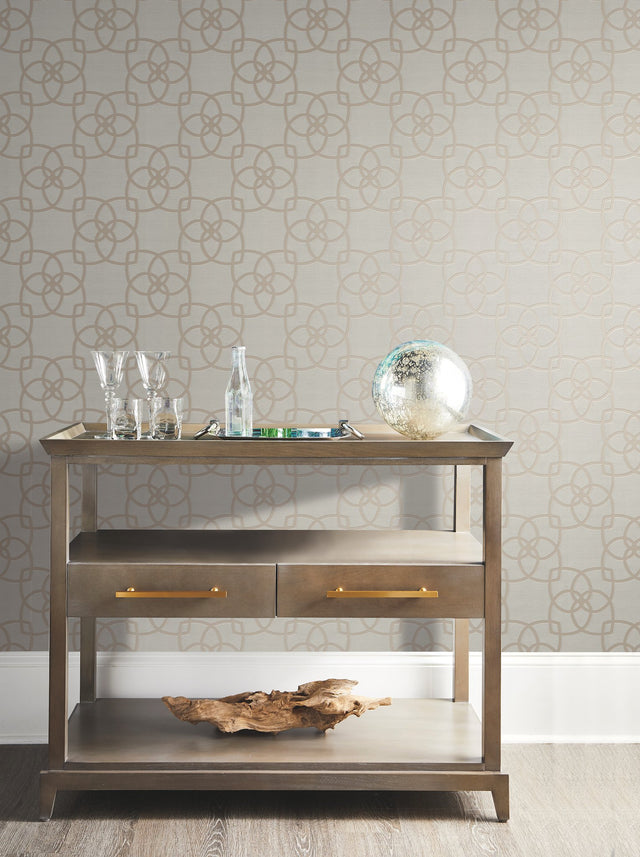 Serendipity Light Grey & Light Brown Geometric Non Woven Unpasted Wallpaper - York Y6200203