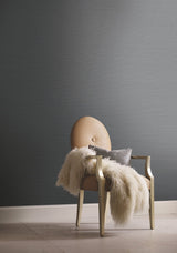 Shining Sisal Grey Metallic Faux Grasscloth Non Woven Wallpaper - York Y6200901