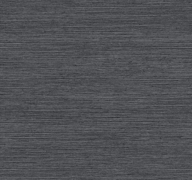 Shining Sisal Grasscloth Black Metallic Wallpaper - York Y6200903