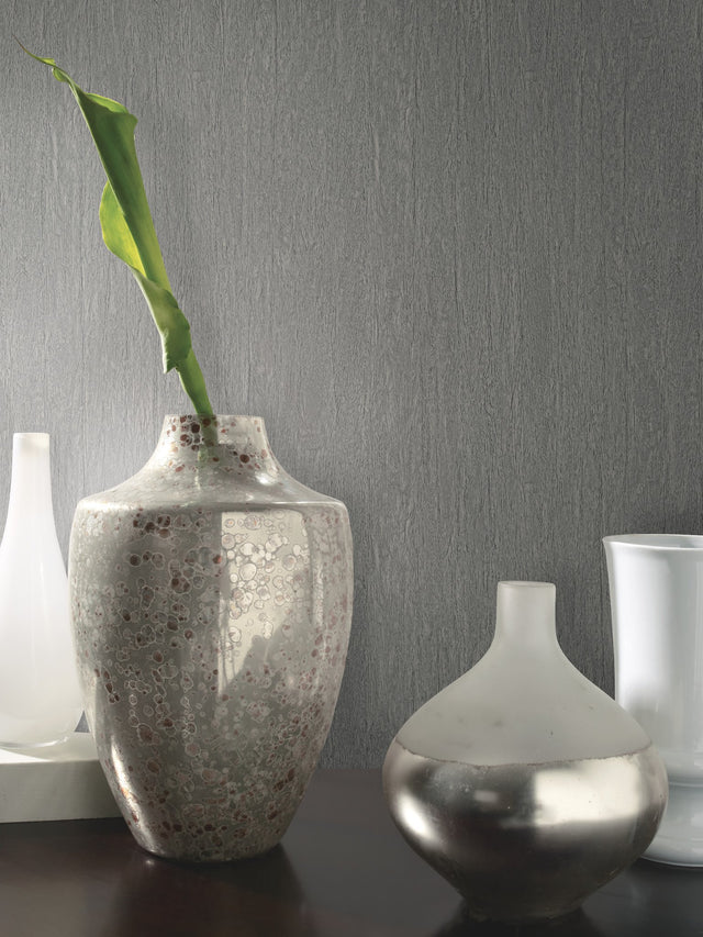Natural Texture Grey Textured Wallpaper - York Y6201302