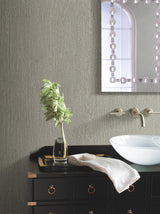 Natural Texture Silver & Brown Metallic Wallpaper with Textured Metallic Finish - York Y6201305