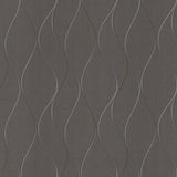 Wavy Stripe Black Metallic Wallpaper with Shimmering Wavy Stripe Pattern - York Y6201405