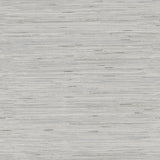 Lustrous Grasscloth Silver Wallpaper with Textured Faux Grasscloth Effect - York Y6201602