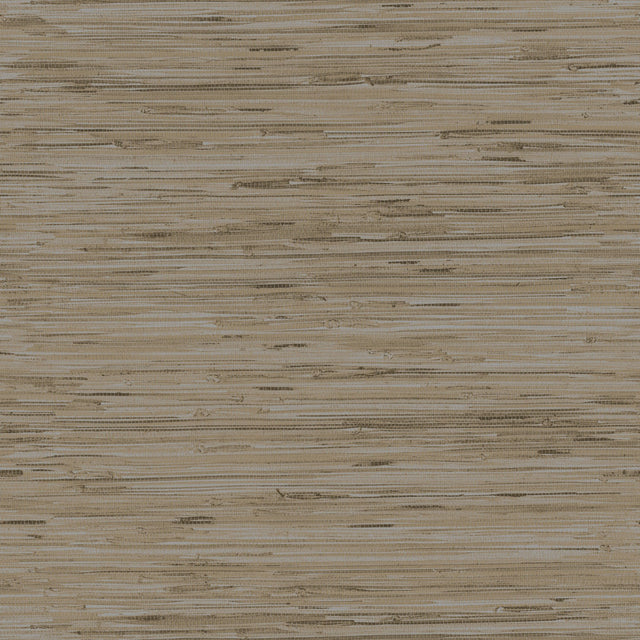 Lustrous Grasscloth Silver & Taupe Faux Grasscloth Wallpaper - York Y6201604