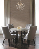 Lustrous Grasscloth Silver & Taupe Faux Grasscloth Wallpaper - York Y6201604