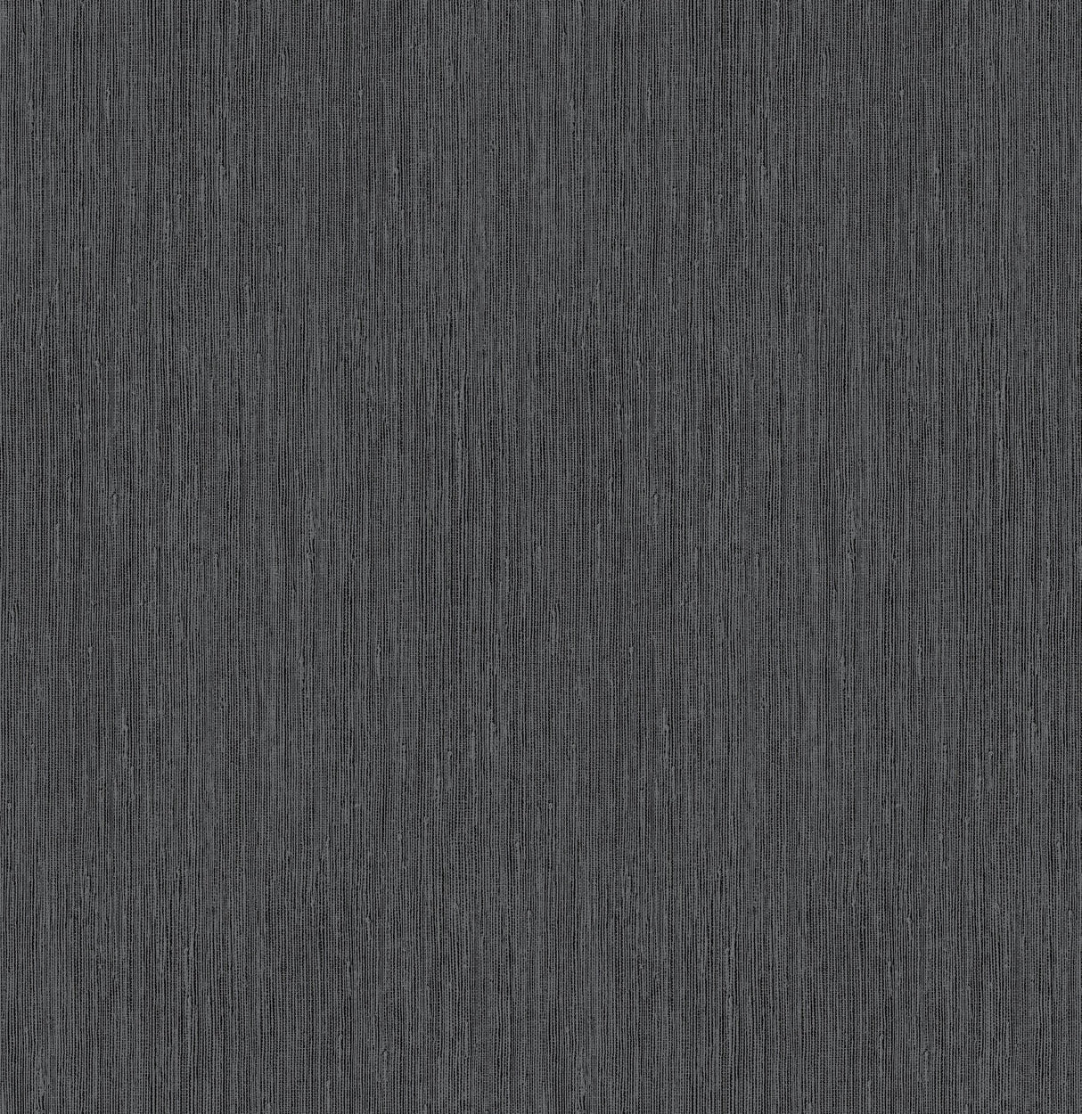 Seagrass Black & Silver Wallpaper with Faux Grasscloth Vertical Striation - York Y6201801