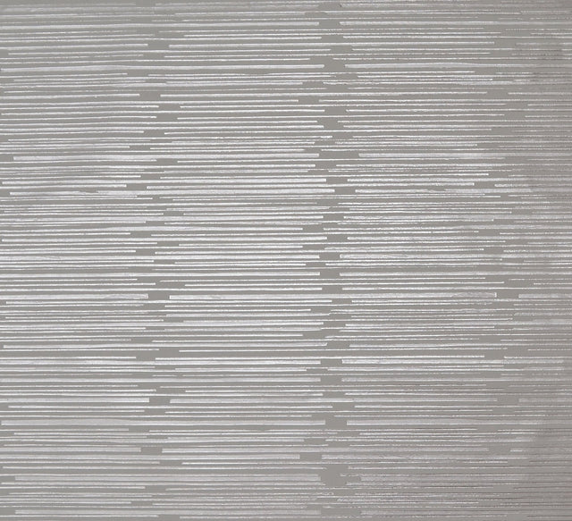 Split Level Metallic Silver Geometric Stripe Wallpaper - York Y6220301