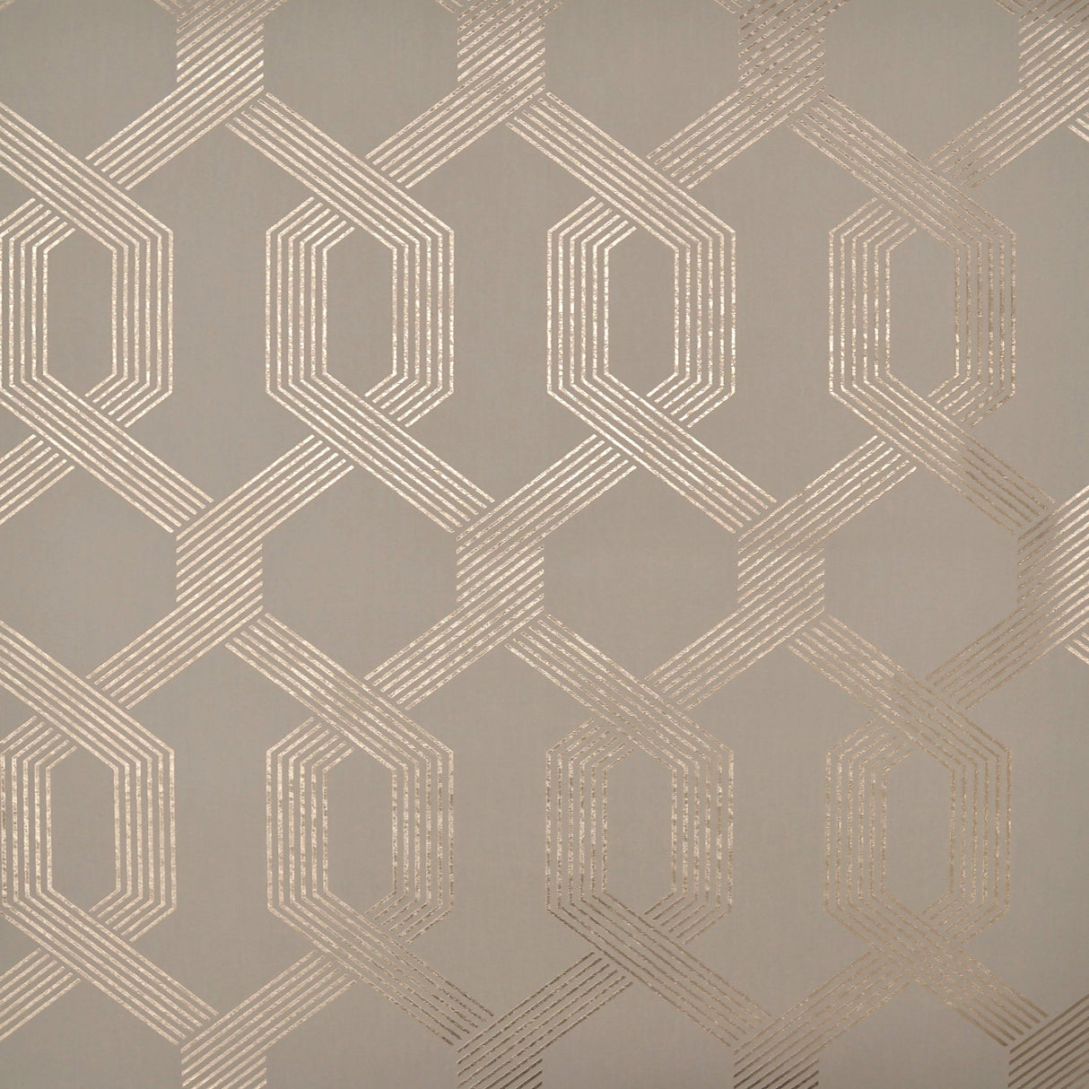 Viva Lounge Black Wallpaper with Metallic Trellis Lattice - York Y6221205