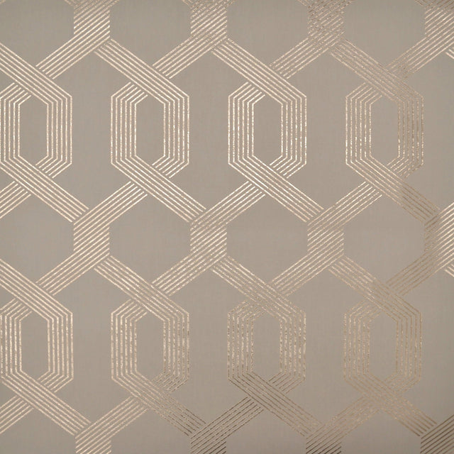 Viva Lounge Black Wallpaper with Metallic Trellis Lattice - York Y6221205