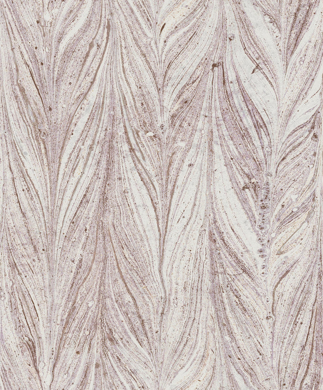 Ebru Marble Purple Metallic Wallpaper