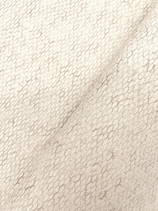 Stretched Hexagons Cream Wallpaper with Small Prints Glam Style - York Y6231101