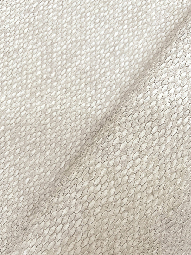Stretched Hexagons Light Grey Wallpaper with Glam Small Prints Pattern - York Y6231103