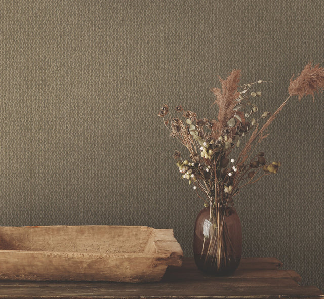 Stretched Hexagons Burnished Copper Wallpaper with Textured Glam Motif - York Y6231105