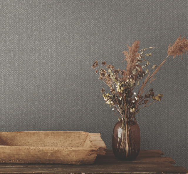 Stretched Hexagons Dark Silver Wallpaper with Textured Glam Small Print - York Y6231106