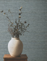 Oceanside Grass Grey Mist by Ronald Redding Grasscloth Wallpaper – York Designer Series YGL7007