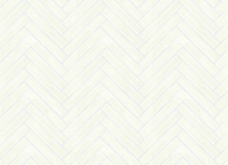Herringbone Wood Veneer Apple Blossom wallpaper swatch showing light herringbone wood pattern