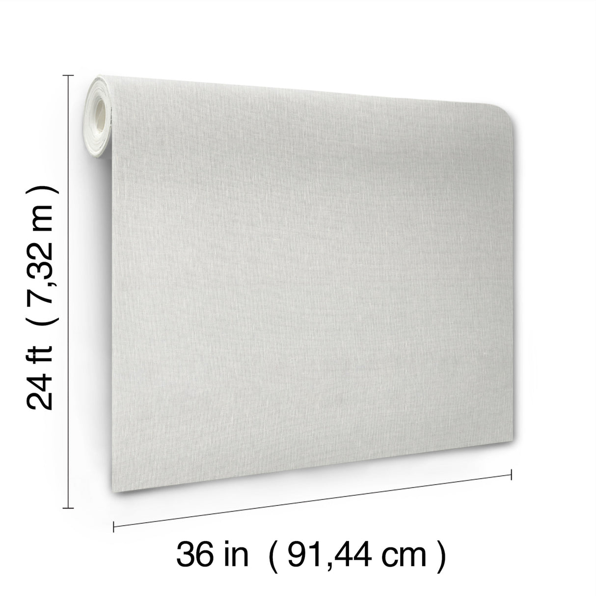 Sheer Linen Silver White by Ronald Redding Linen Wallpaper – York Designer Series YGL7023