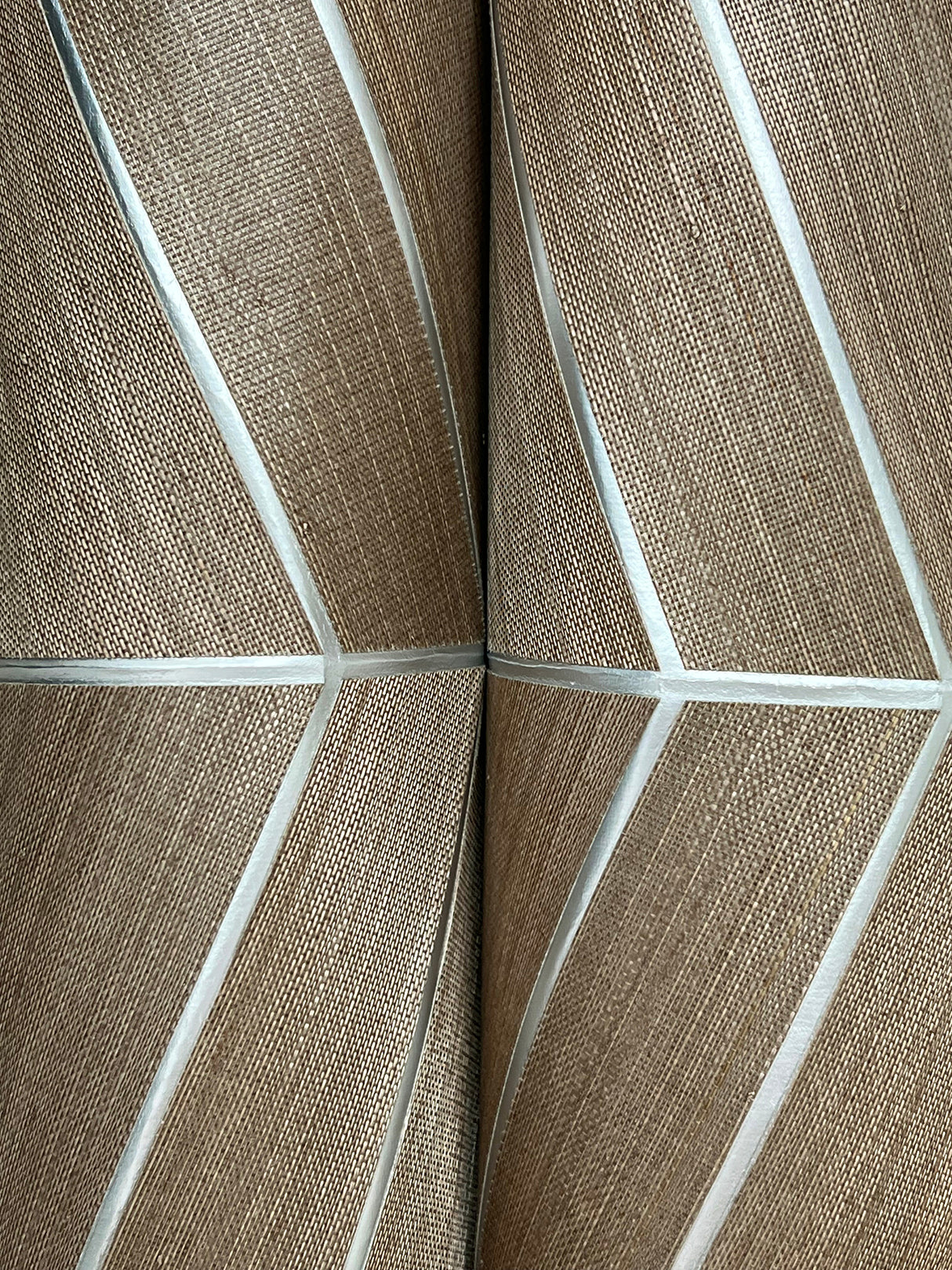 Chevron Abaca Cinnamon by Ronald Redding Grasscloth Wallpaper – York Designer Series YGL7024