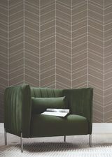 Chevron Abaca Cinnamon by Ronald Redding Grasscloth Wallpaper – York Designer Series YGL7024