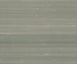 Silk Road Verdigris silk weave wallpaper by Ronald Redding, green textured grasscloth look