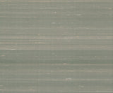 Silk Road Verdigris silk weave wallpaper by Ronald Redding, green textured grasscloth look