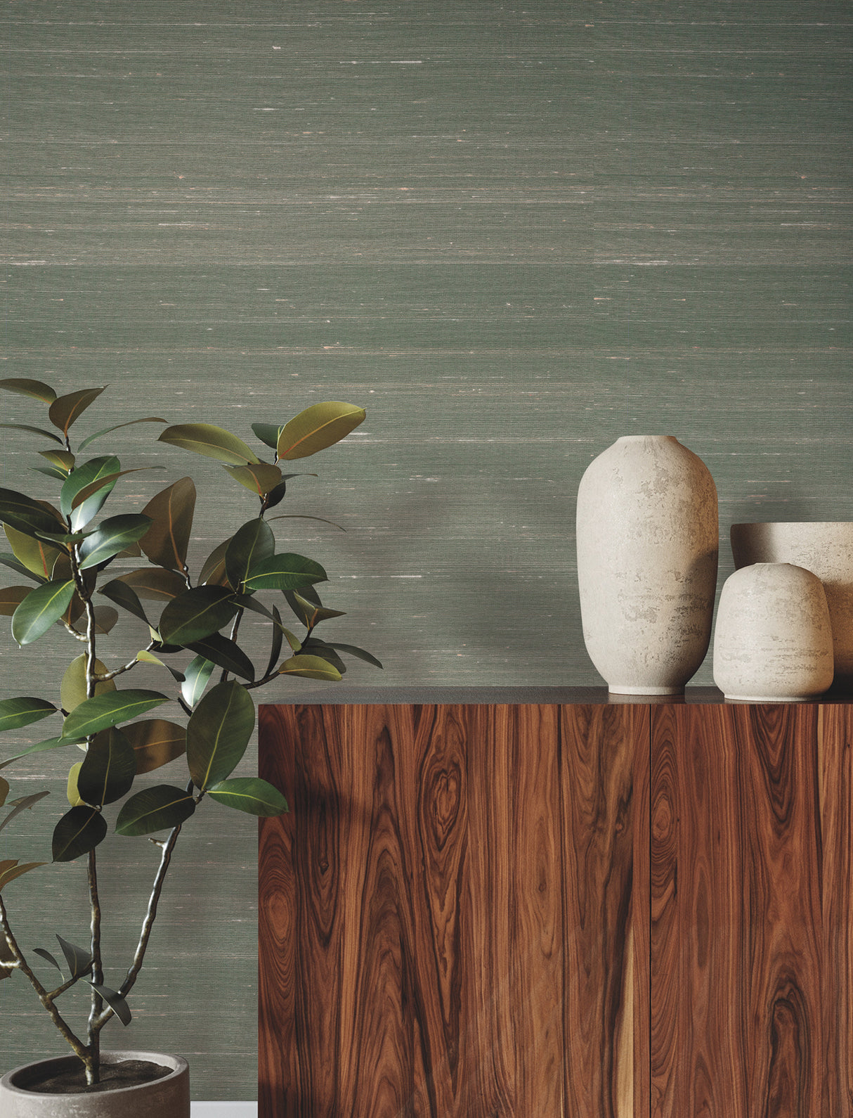 Silk Road Verdigris by Ronald Redding Silk Weave Wallpaper – York Designer Series YGL7031