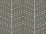 Chevron Abaca Portabella grasscloth wallpaper detail and room scene