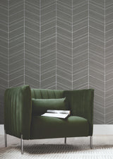 Chevron Abaca Portabella by Ronald Redding Grasscloth Wallpaper – York Designer Series YGL7035